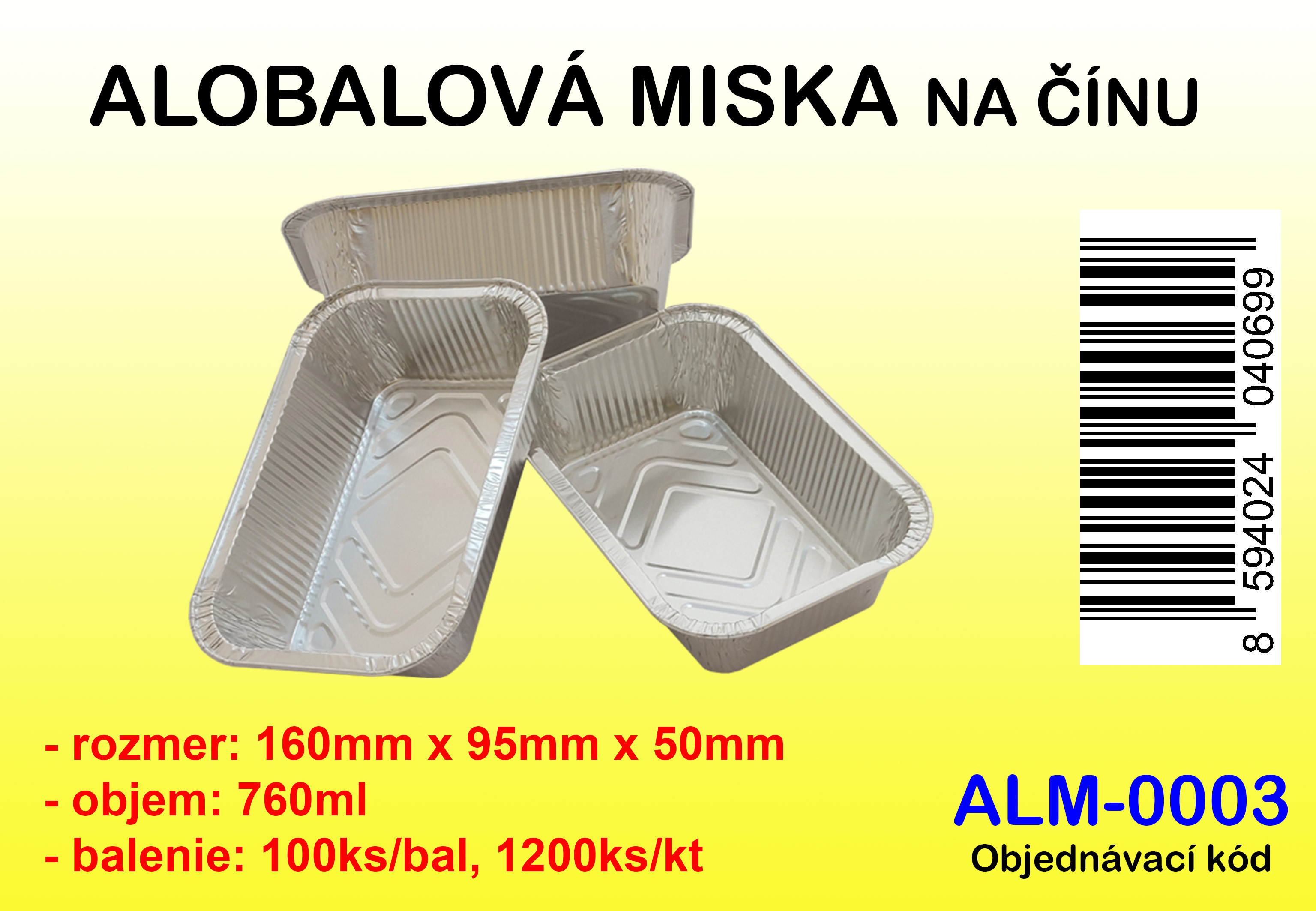 ALOBALOVÁ MISKA NA ČÍNA