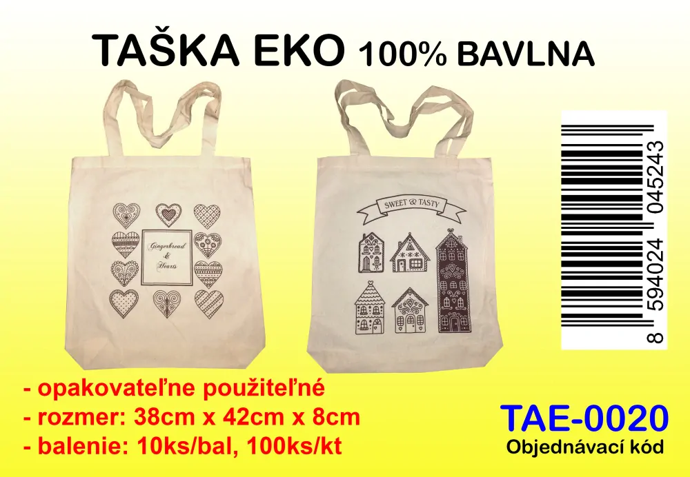 EKO TAŠKA BAVLNA SRDCE