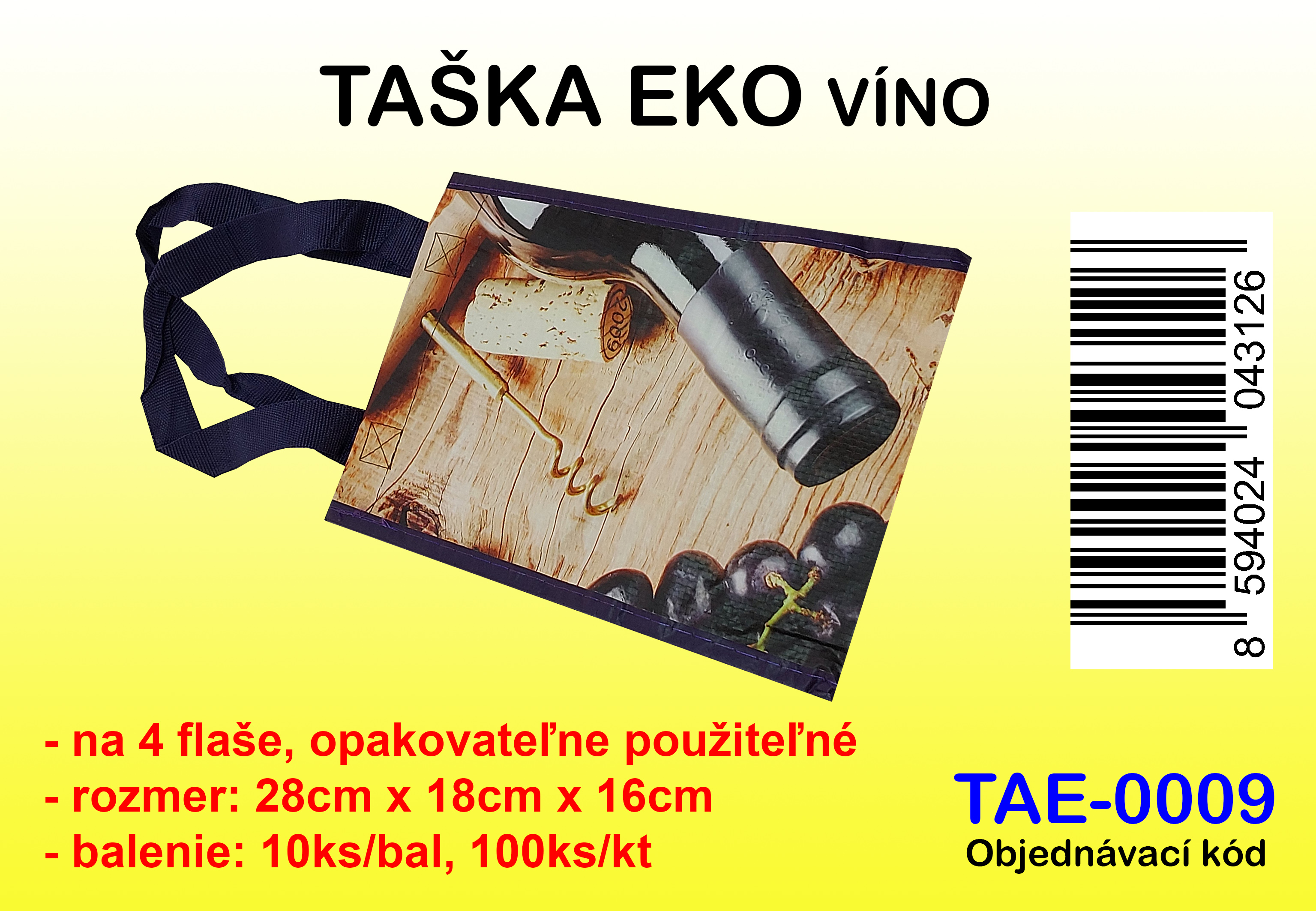 TAŠKA EKO - VÍNO