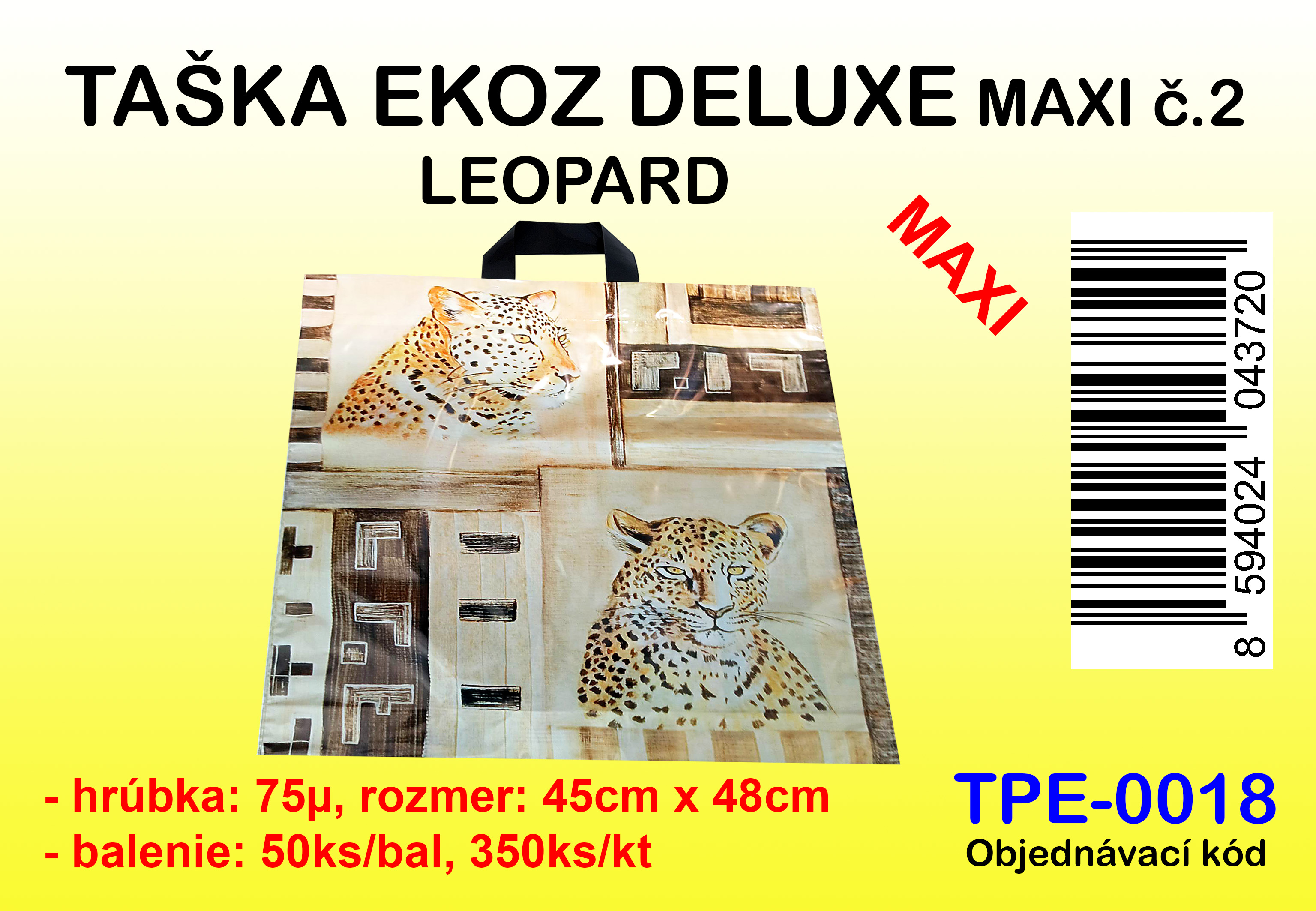 TAŠKA EKOZ DELUXE MAXI LEOPARD
