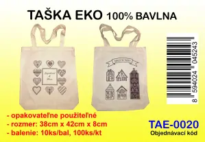 EKO TAŠKA BAVLNA DOMČEKY 