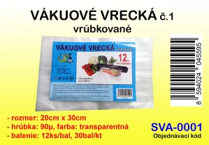 VRECKA DO VÁKUOVČKY č.1 , 20 x 30, 90ų