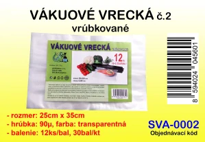 VRECKA DO VÁKUOVČKY č.2 , 25 x 35, 90ų