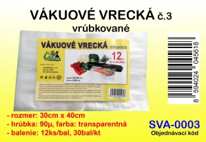 VRECKA DO VÁKUOVČKY č.3 , 30 x 40, 90ų