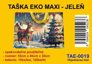 EKO TAŠKA VIANOČNÁ- MAXI JELEŇ
