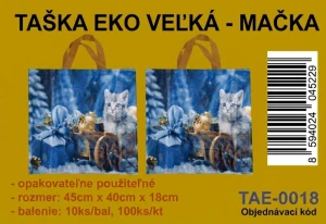 EKO TAŠKA VIANOČNÁ - VEĽKÁ MAČKA