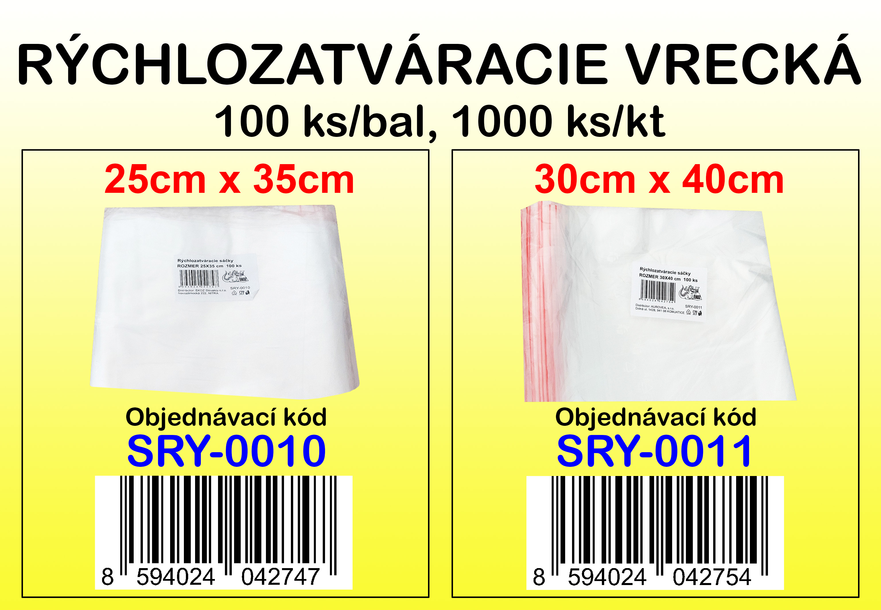 RÝCHLOZATVÁRACIE SÁČKY 30x40cm